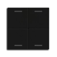 BE-TAL55W406.01 - Rocker for the KNX Push Button Light 55 4 gang, Black matt, neutral BE-TAL55W406.01