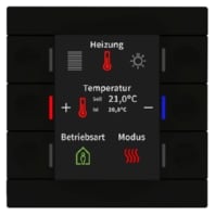 BE-TAS86T06.02 - KNX Push Button Smart 86 with colour display and temperature sensor, Black matt BE-TAS86T06.02