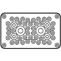 F3A-D - Cable screw gland plate for enclosure F3A-D