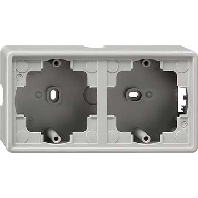 006242 - Surface mounted housing 2-gang grey 006242