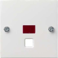 063827 - Central plate pull-cord switch pure white, 063827