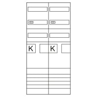 ZK3EL22 - Meter panel 2 kWh-meters 0 rows ZK3EL22