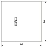 ZB13S - Empty meter cabinet IP44 800x800mm ZB13S