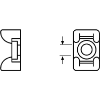 KR8G5-N66-NA (100 Stück) - Mounting element for cable tie KR8G5-N66-NA