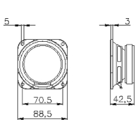 PM87BB-8 - 1-way Loudspeaker box 8W (music) PM87BB-8