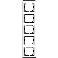 SL 585 WW - Frame 5-gang white SL 585 WW