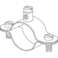 16/3/4 (25 Stück) - Earthing pipe clamp 26,5mm 16/3/4