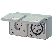 4202 - CEE-Socket combination wall mount IP44 4202