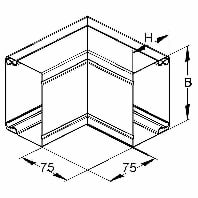 LUAC 60.100 - Outer corner for cable duct 60x100mm LUAC 60.100