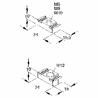 GMZ M6 F - T-nut for channels M6 GMZ M6 F