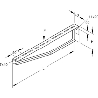 KTAM 500 - Bracket for cable support system 510mm KTAM 500