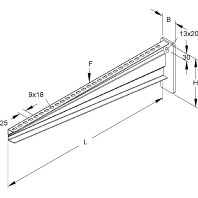 KTA 700 - Bracket for cable support system 730mm KTA 700