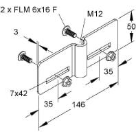 RGAB 12 F - Mounting material for cable tray RGAB 12 F