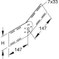 RGV 110 - Length- and angle joint for cable tray RGV 110