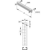 SPCKL 86/200 F - Rung for cable tray (ladder style) 200mm SPCKL 86/200 F