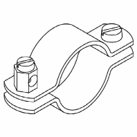 CU 1/8 8-10MM - Earthing pipe clamp 30...36mm CU 1/8 Zoll 8-10MM