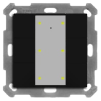RF-TA55A606.01 - KNX RF+ Push Button Plus 6-fold w. Actuator, Black matt RF-TA55A606.01