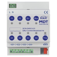 SCN-DABC4.01 - DALI Control Broadcast Gateway, 4 channel, 4SU, MDRC, KNX, MDT SCN-DABC4.01