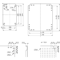 NSYMF64 - Mounting plate for distribution board NSYMF64