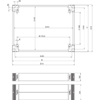 NSYSPS6100 - Base side set for cabinet steel 100mm NSYSPS6100