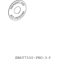 ZB6Y7330 - Label for control devices EMERGENCY STOP ZB6Y7330