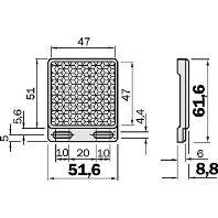 P250 - Square reflector for light barrier P250