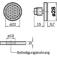 PL22-1 - Round reflector for light barrier PL22-1