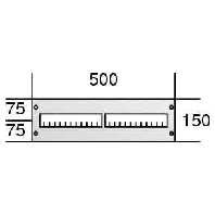 AG21 - Cover for distribution board 150x500mm AG21