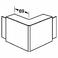 M 5442 gr - Outer corner for cable duct 60x60mm M 5442 gr