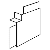 M 5395 gr - Flat bend for wireway 60x30mm Plastic M 5395 gr