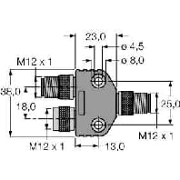 VB2-FSW/FKW/FSW 45 - Passive sensor-actuator distributor VB2-FSW-FKW-FSW-45