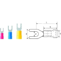 LIS 1,5M4 V (100 Stück) - Fork lug for copper conductor LIS 1,5M4 V