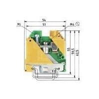 WKN 10 SL/U/V0 - Ground terminal block 1-p 10mm WKN 10 SL/U/V0