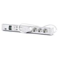 331.020 2 - 19-inch power strip, multiple socket 4-fold device full protection, 331.0202