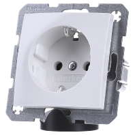 47438989 - Schuko socket with push-in terminals, polar white/glossy, 47438989