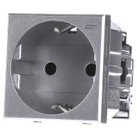 HC4141W - Safety socket aluminum SL rotective , 16A / 250V 2 - modulig aluminum HC4141W - special offer