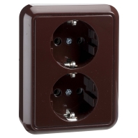 235402 - Socket outlet protective contact brown 235402