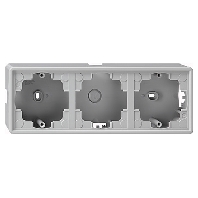 006342 - Surface mounted housing 3-gang grey 006342