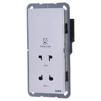 282003 - Razor socket outlet flush mounted white 282003