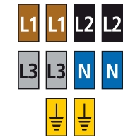 WIC3-L1,L2,L3,N,Eart (500 Stück) - Cable coding system 4,3...5,3mm WIC3-L1,L2,L3,N,Eart