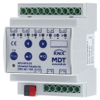 AKU-0816.03 - EIB/KNX Universal Actuator 8-fold, 4SU MDRC, 16A, 100µF, 15EVG, 230VAC, AKU-0816.03