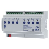AMS-0816.02 - EIB/KNX Switch Actuator 8-fold, 8SU MDRC, 16A, 230VAC, C-load, 140µF, current measurement, - AMS-0816.02