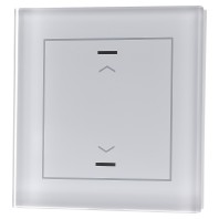 BE-GTL10W.A1 - EIB, KNX, Glass Push Button II Lite 1-fold, RGBW, blinds, White - BE-GTL10W.A1