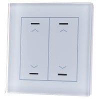 BE-GTL20W.A1 - EIB, KNX, Glass Push Button II Lite 2-fold, RGBW, blinds, White - BE-GTL20W.A1