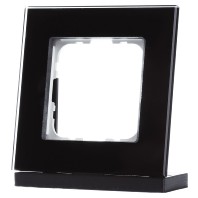 BE-GTR1S.01 - EIB/KNX Glass cover frame for 55 mm range 1-fold, Black - BE-GTR1S.01