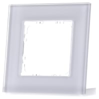 BE-GTR1W.01 - EIB/KNX Glass cover frame for 55 mm range 1-fold, White - BE-GTR1W.01