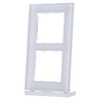 BE-GTR2W.01 - EIB/KNX Glass cover frame for 55 mm range 2-fold, White - BE-GTR2W.01