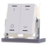 BE-TAL5502.D1 - EIB, KNX, Push Button Lite 55 2-fold, RGBW, white glossy finish, Version UP/DOWN (R) + I/O symbol (L), BE-TAL5502.D1