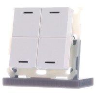 BE-TAL5504.01 - EIB, KNX, Push Button Lite 55 4-fold, RGBW, neutral, White glossy finish, BE-TAL5504.01