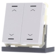 BE-TAL6302.A1 - EIB, KNX, Push Button Lite 63 2-fold, RGBW, blinds, Studio white glossy finish, BE-TAL6302.A1